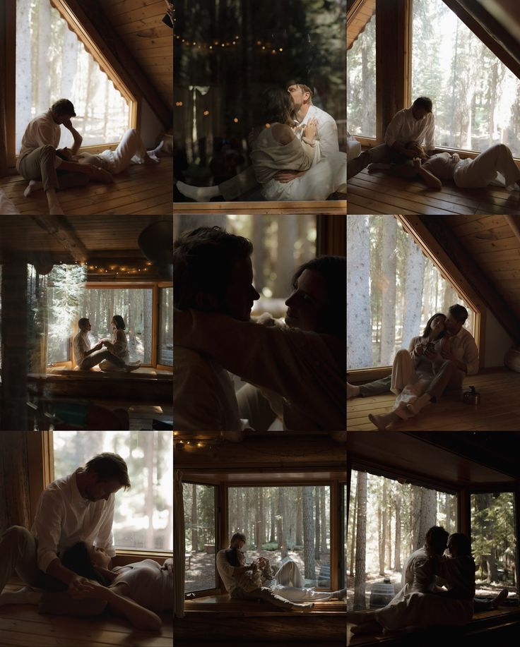 A-frame cabin montage, warm socks and tender moments